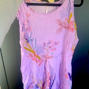Free People Purple Tunic Dress (Open Shoulder)